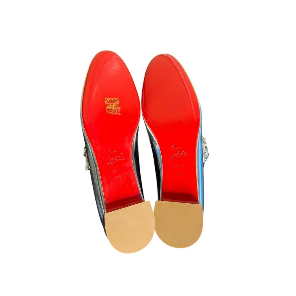 Christian Louboutin NIB Sweet Jane Mary Janes in Metallic Silver Size 40 - Picture 8 of 12